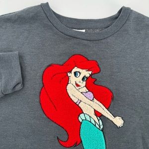 Disney Women’s Medium Ariel Patch Long Sleeve Sweat Shirt